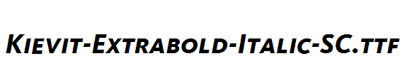 Kievit-Extrabold-Italic-SC