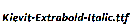 Kievit-Extrabold-Italic