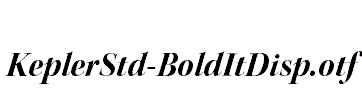 KeplerStd-BoldItDisp