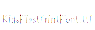 KidsFirstPrintFont