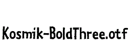 Kosmik-BoldThree