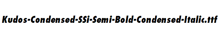 Kudos-Condensed-SSi-Semi-Bold-Condensed-Italic