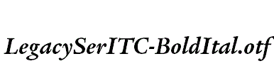 LegacySerITC-BoldItal
