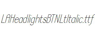 LAHeadlightsBTNLtItalic
