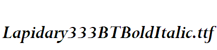 Lapidary333BTBoldItalic