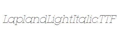 LaplandLightItalic