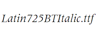 Latin725BTItalic