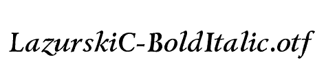 LazurskiC-BoldItalic