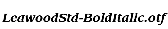 LeawoodStd-BoldItalic