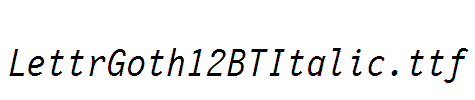 LettrGoth12BTItalic
