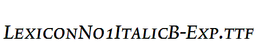 LexiconNo1ItalicB-Exp