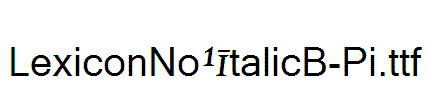 LexiconNo1ItalicB-Pi