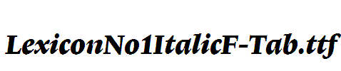 LexiconNo1ItalicF-Tab