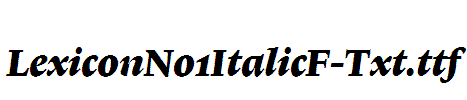 LexiconNo1ItalicF-Txt