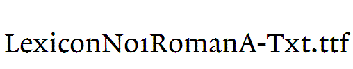 LexiconNo1RomanA-Txt