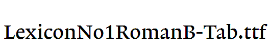 LexiconNo1RomanB-Tab