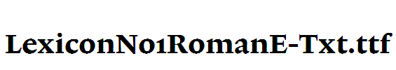 LexiconNo1RomanE-Txt