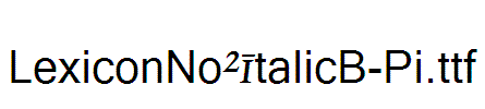 LexiconNo2ItalicB-Pi