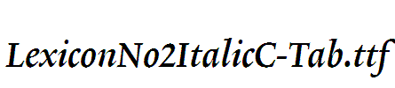 LexiconNo2ItalicC-Tab