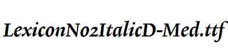 LexiconNo2ItalicD-Med
