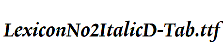 LexiconNo2ItalicD-Tab