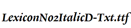 LexiconNo2ItalicD-Txt