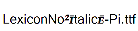 LexiconNo2ItalicE-Pi