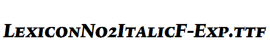 LexiconNo2ItalicF-Exp