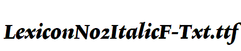 LexiconNo2ItalicF-Txt