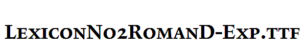 LexiconNo2RomanD-Exp