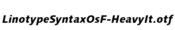 LinotypeSyntaxOsF-HeavyIt