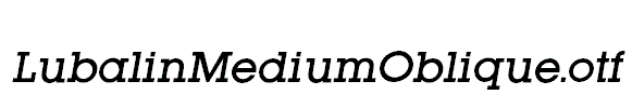 LubalinMediumOblique