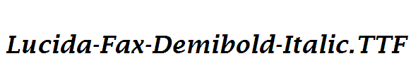 Lucida-Fax-Demibold-Italic
