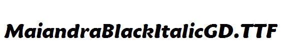 MaiandraBlackItalicGD