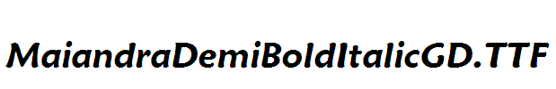 MaiandraDemiBoldItalicGD