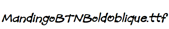 MandingoBTNBoldOblique