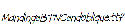 MandingoBTNCondOblique
