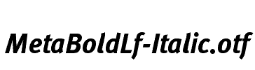 MetaBoldLf-Italic