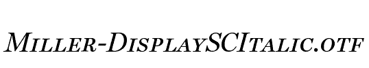 Miller-DisplaySCItalic