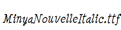 MinyaNouvelleItalic