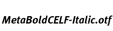 MetaBoldCELF-Italic