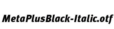 MetaPlusBlack-Italic