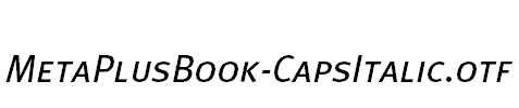MetaPlusBook-CapsItalic