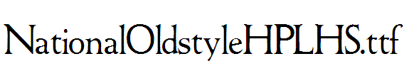 NationalOldstyleHPLHS
