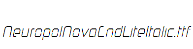NeuropolNovaCndLiteItalic