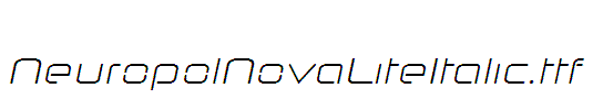 NeuropolNovaLiteItalic