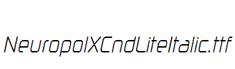 NeuropolXCndLiteItalic