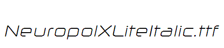 NeuropolXLiteItalic