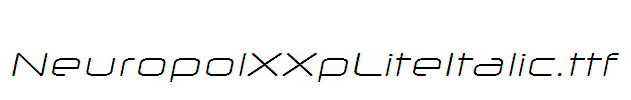 NeuropolXXpLiteItalic