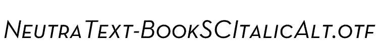 NeutraText-BookSCItalicAlt